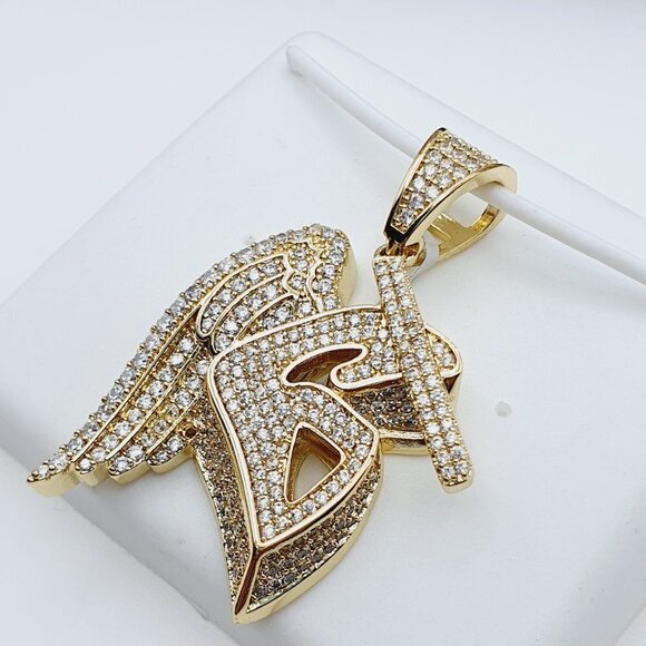 - 14K Gold Plated Cubic Zircon Pendant, INUS1BR235 - Picture 7 of 9